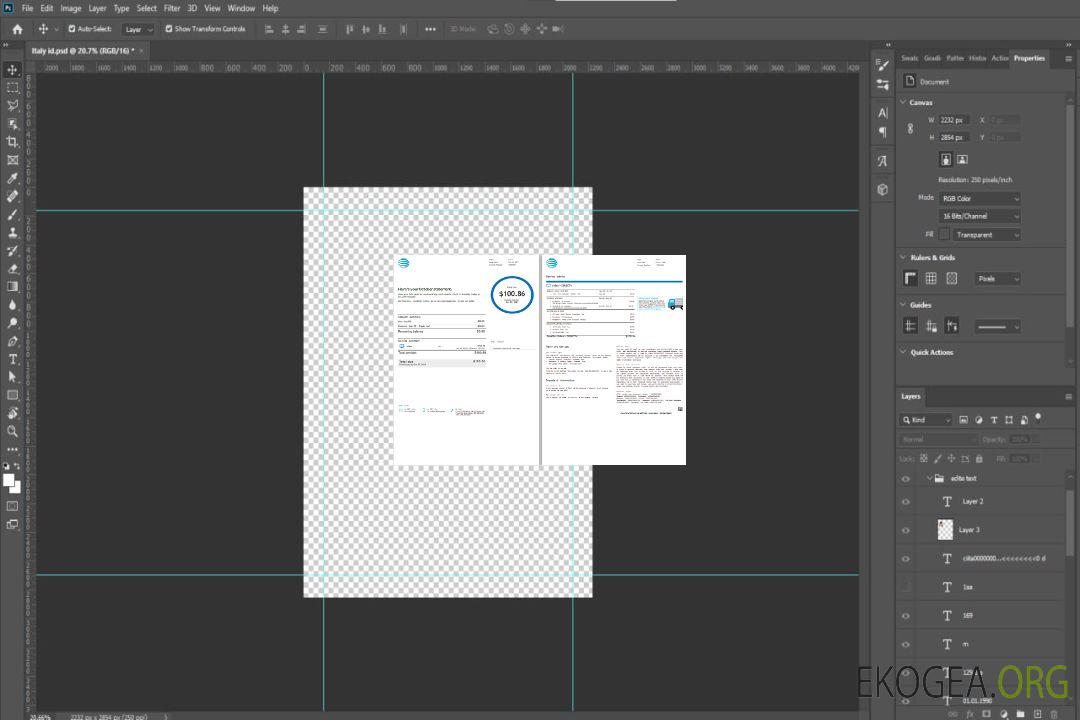 Facture AT&T aux États , Unis template